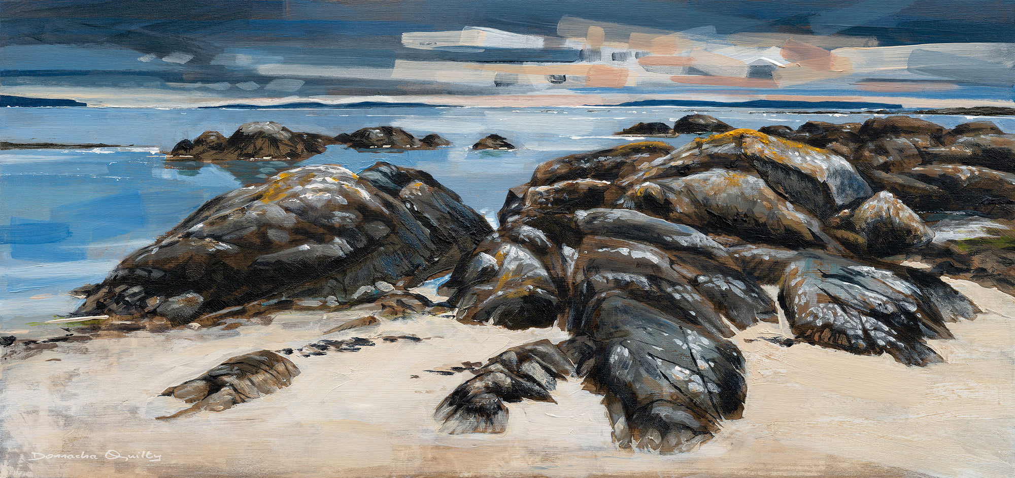 Connemara Beach, Galway Bay. Print, 38x80cm.