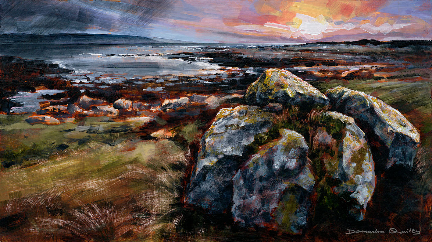 Evening Foreshore, Galway Bay. Print, 45x80cm.